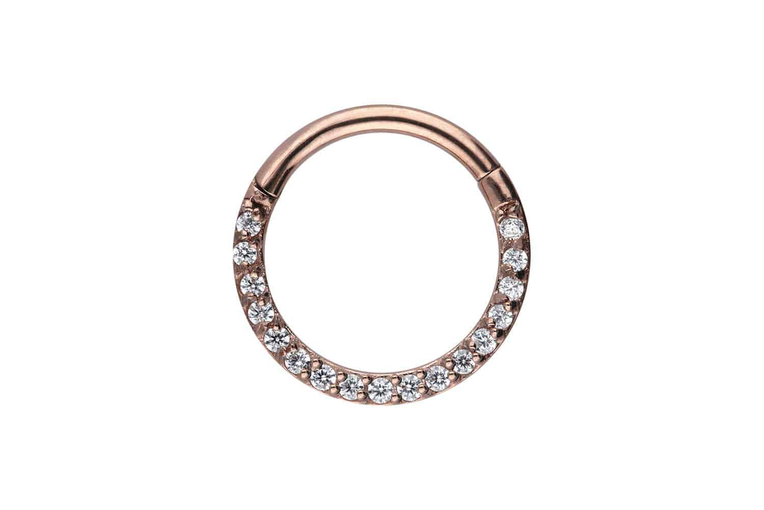 Chirurgenstahl Segmentring Clicker Piercing EINGEFASSTE KRISTALLE